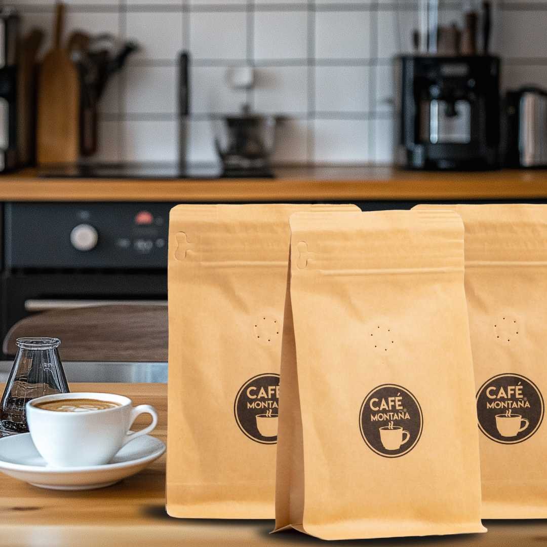 Café Montaña degustační sada zrnkové kávy Delicado pro espresso