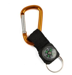 FOSCO karabina s kompasem ORANŽOVÁ