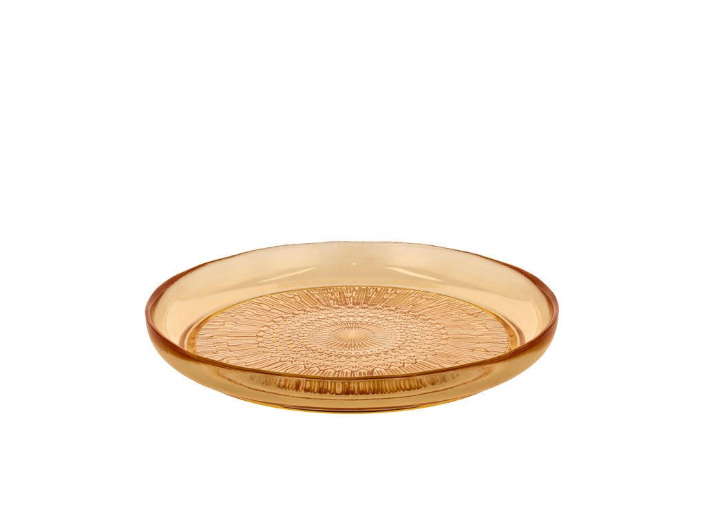 Bitz Skleněný talíř Kusintha 25 cm Amber