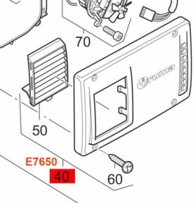 TRUMA Nástěnný krb venkovní část anthr