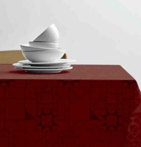 Södahl Kuchyňský ubrus 140x320 Star Damask Red