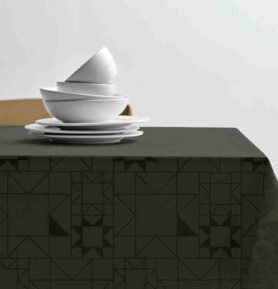 Södahl Kuchyňský ubrus 140x370 Star Damask Forest green