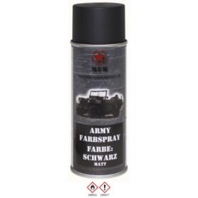 MFH barva ARMY ve spreji 400ml RAL 9021 MATT ČERNÁ