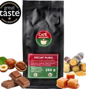 Café Montaña Decaf Puro, zrnková káva bez kofeinu Velikost balení: 1000g