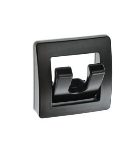 REIMO Plastový dvojitý výklopný háček - černý, bez obalu