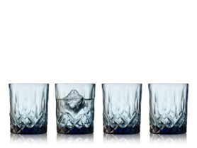 Lyngby Glas Sada sklenic na whisky Sorrento 32 cl (4 ks) Blue