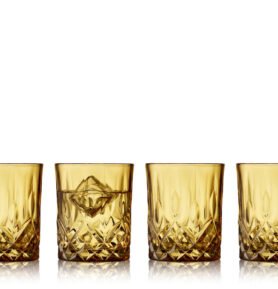 Lyngby Glas Sada sklenic na whisky Sorrento 32 cl (4 ks) Amber
