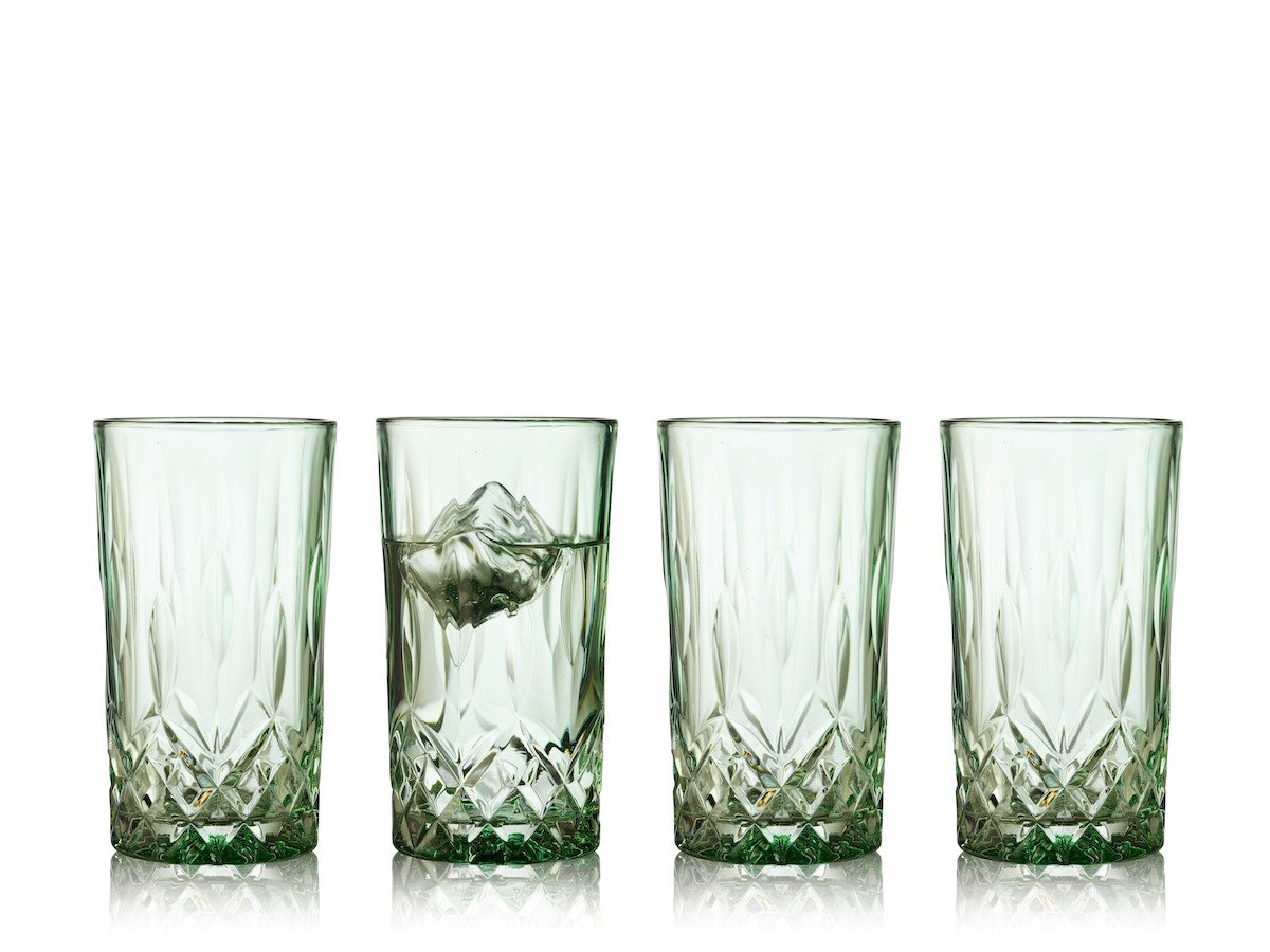 Lyngby Glas Sada sklenic Highball Sorrento 38 cl (4 ks) Green
