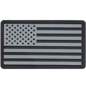 ROTHCO nášivka vlajka USA plast ČERNÁ/ŠEDÁ