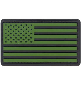 ROTHCO nášivka vlajka USA plast ČERNÁ/ZELENÁ