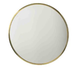 Villa Collection Kulaté zrcadlo s kovovým rámem Vardo Brass 80 cm