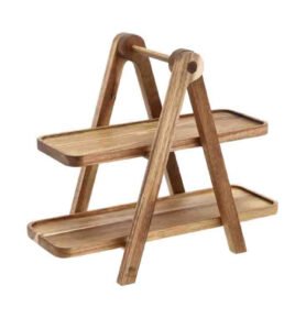 Holm Akáciové servírovací etažér 36x18,4x30 cm