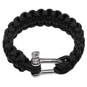 Náramek PARACORD kov.přezka ČERNÝ vel. M
