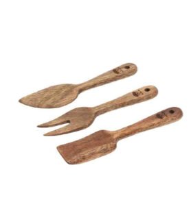 Holm Sada akáciových nožů na sýr (3 ks)