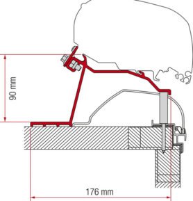 Adaptér markýzy Fiamma F65L a F80S pro karavan Hobby od roku 2014
