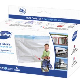 GC Outdoor Diffusion Náplň do sáčků Carebag pro skládací toalety Cleanis, 12 kusů s vložkou