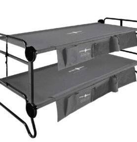 Patrová postel Disc-O-Bed XL antracitová s bočními kapsami