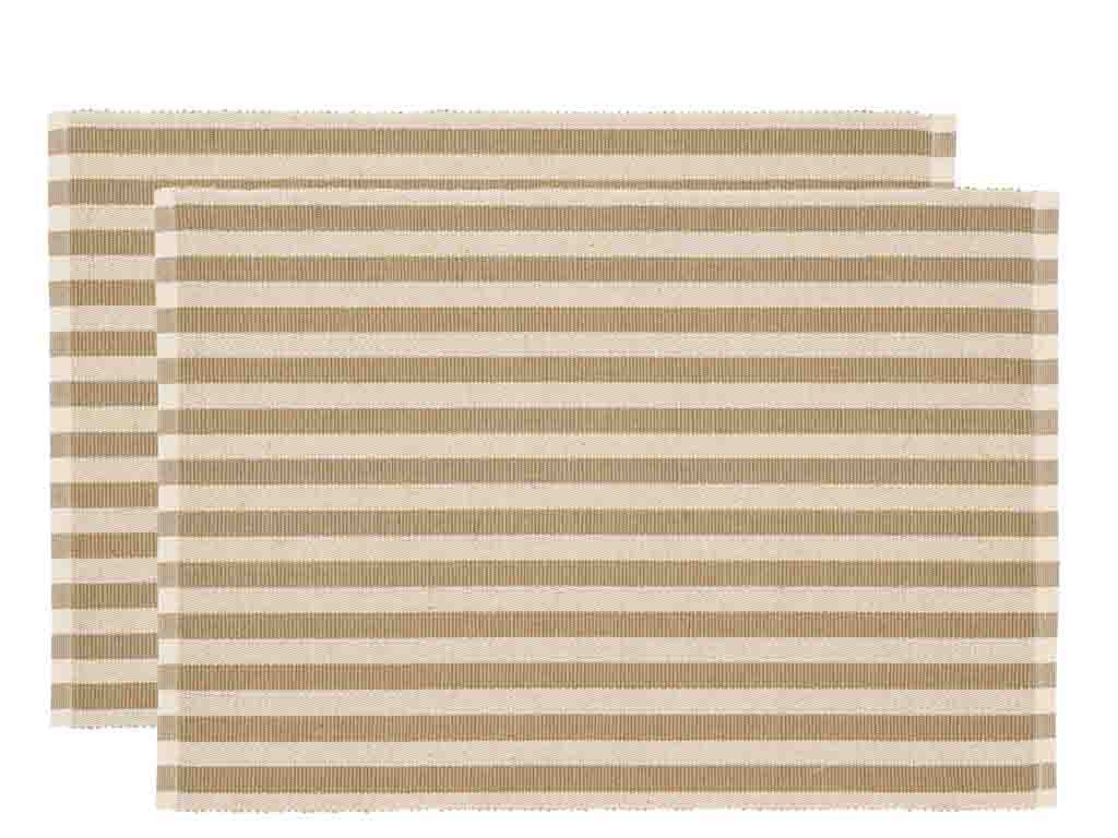 Södahl Bavlněné prostírání (sada 2 ks) 33x48 Statement Stripe Beige