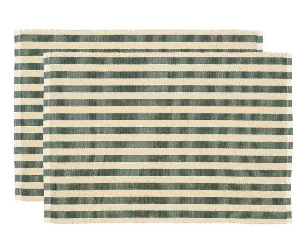 Södahl Bavlněné prostírání (sada 2 ks) 33x48 Statement Stripe Green
