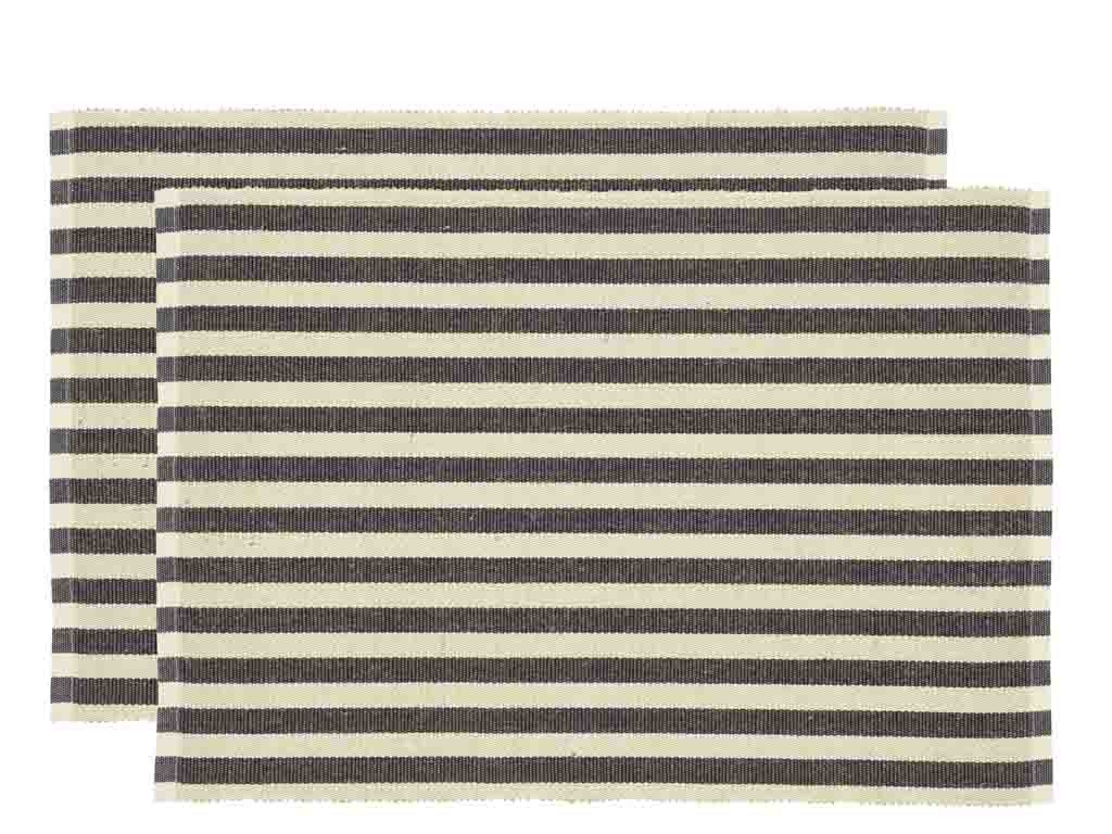Södahl Bavlněné prostírání (sada 2 ks) 33x48 Statement Stripe Ash