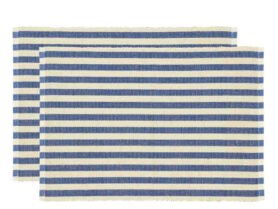 Södahl Bavlněné prostírání (sada 2 ks) 33x48 Statement Stripe Blue