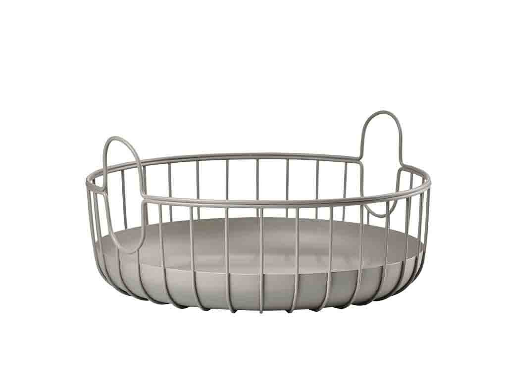 Zone Denmark Úložný kovový košík Inu Taupe 38x18 cm