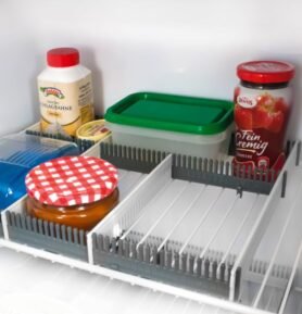 Úložné přihrádky do lednice Purvario - délka 330 mm, výška 30 mm Barva: Šedá/Antracit