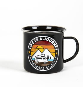 REIMO Smaltovaný hrnek LIFE IS A JOURNEY