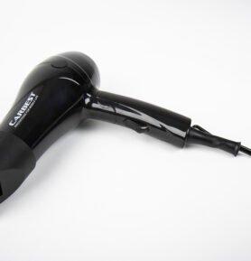 CARBEST Cestovní vysoušeč vlasů 220-240V 50Hz, 2 nastavení teploty, skládací rukojeť