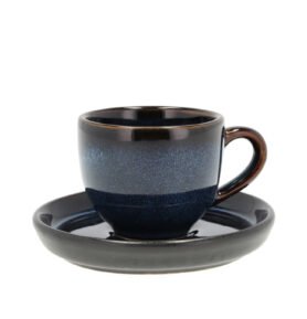 Bitz Espresso hrnek s podšálkem 7 cl Dark Blue/Black