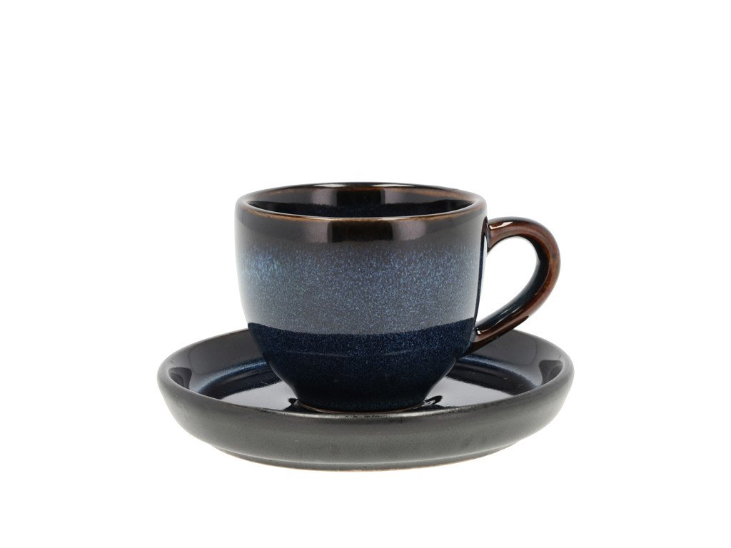 Bitz Espresso hrnek s podšálkem 7 cl Dark Blue/Black