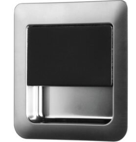 REIMO Zaklapávací dveřní zámek pro tloušťku dveří 12-18 mm Varianta: Zámek dveří 55x59mm saténově chromovaný / černý SB