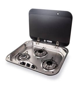 CARBEST Plynový sporák Carbest, 3 hořáky se skleněným víkem