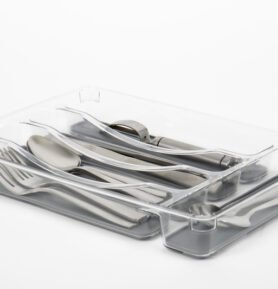 Plastový protiskluzový příborník Camp4 průhledný