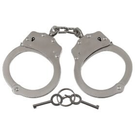 MFH pouta policejní DOUBLE LOCK řetízková STŘÍBRNÁ
