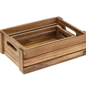 Holm Sada krabiček z akáciového dřeva (2 ks)