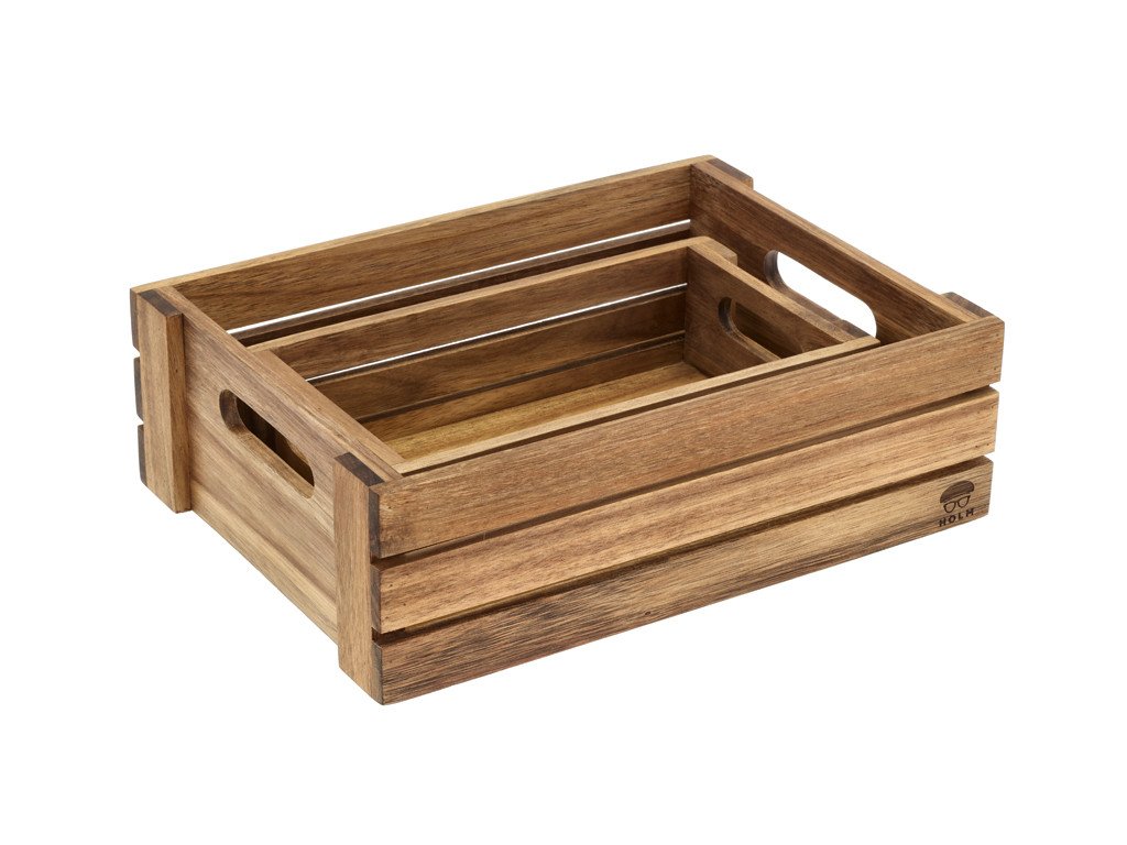 Holm Sada krabiček z akáciového dřeva (2 ks)