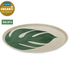 Sada 4 velkých talířů Koziol MONSTERA LEAF