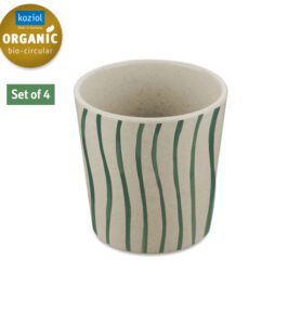 Sada 4 hrnků Koziol MONSTERA STRIPES
