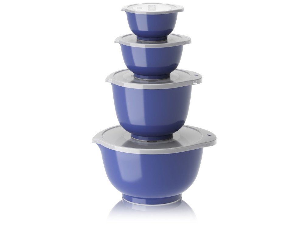 Rosti Sada kuchyňských mís Margrethe s víčky 0,25+0,5+1,5+3L Electric Blue