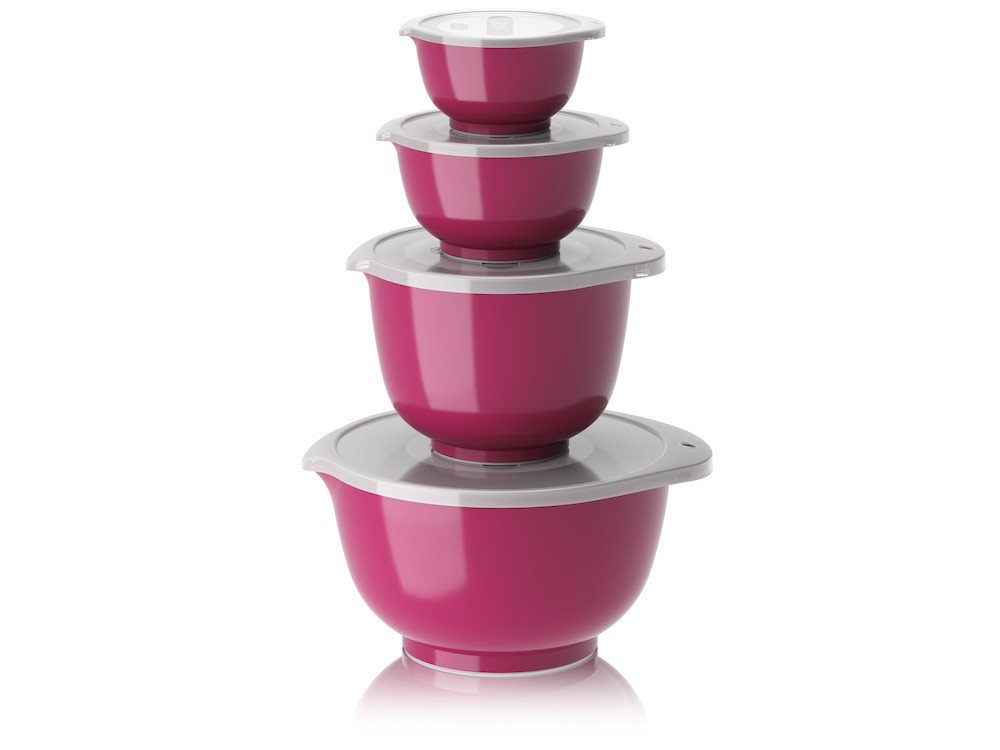 Rosti Sada kuchyňských mís Margrethe s víčky 0,25+0,5+1,5+3L Beetroot