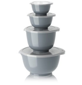 Rosti Sada kuchyňských mís Margrethe s víčky 0,25+0,5+1,5+3L Dusty Blue
