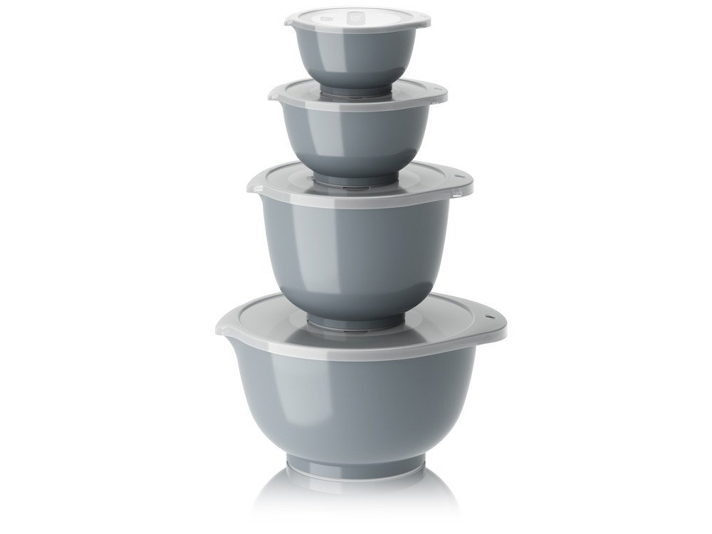 Rosti Sada kuchyňských mís Margrethe s víčky 0,25+0,5+1,5+3L Dusty Blue