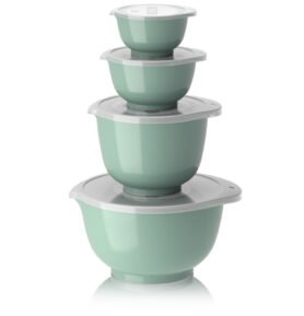 Rosti Sada kuchyňských mís Margrethe s víčky 0,25+0,5+1,5+3L Nordic Green