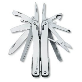 VICTORINOX kleště multifunkční SwissTool SPIRIT X STŘÍBRNÉ v koženém pouzdře