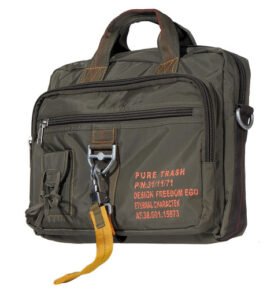 Pure Trash taška přes rameno velká karabinou ZELENÁ