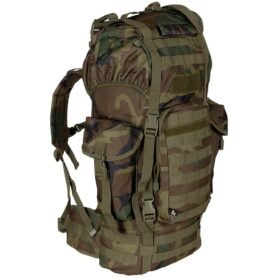 MFH batoh bojový MOLLE 65l polstrovaný + ALU výztuha WOODLAND