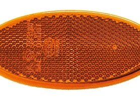 Samolepící oválná odrazka - oranžová