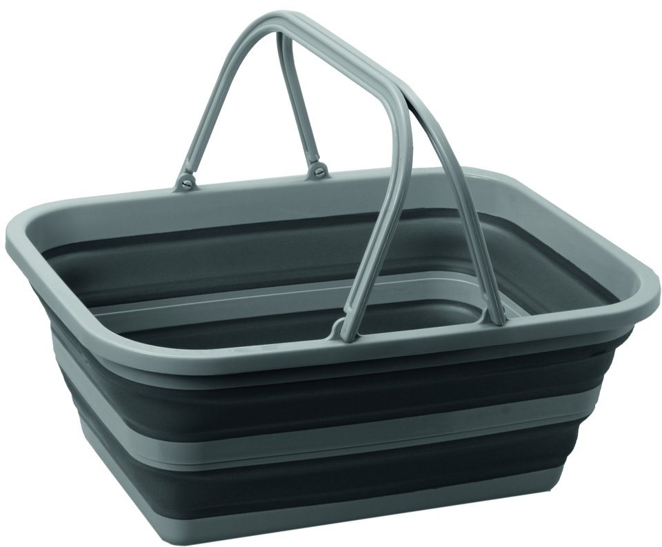 Skládací koš / umyvadlo Brunner s rukojetí Barva: Šedá