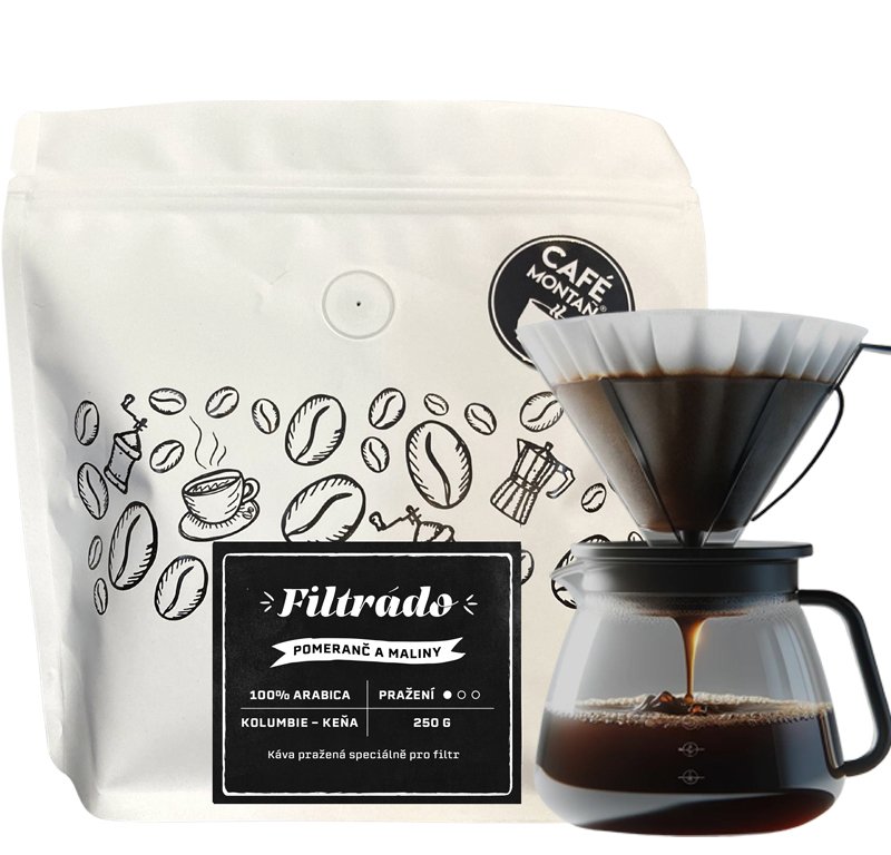 Café Montaña Filtrádo, zrnková káva, 250 g